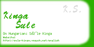 kinga sule business card